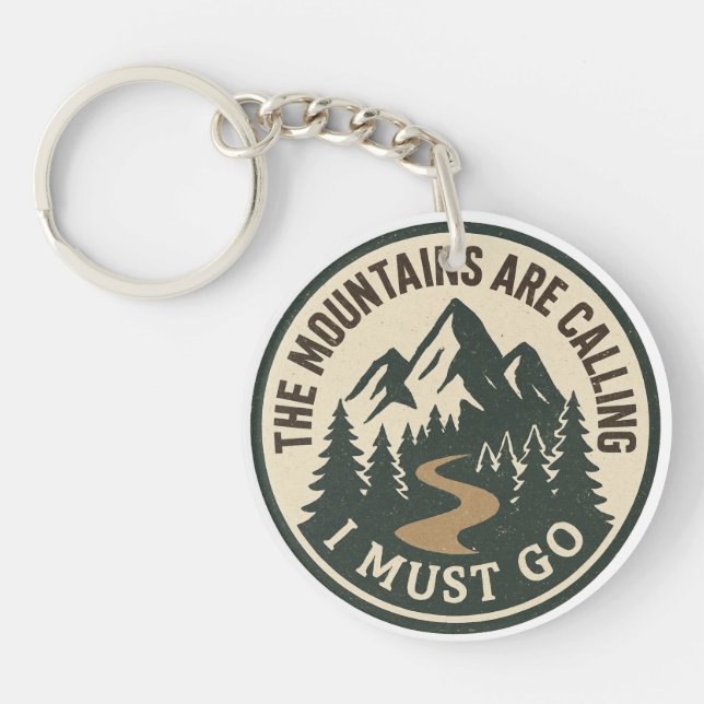 The Mountains Are Calling – Adventure Hiking Badge (Devant)