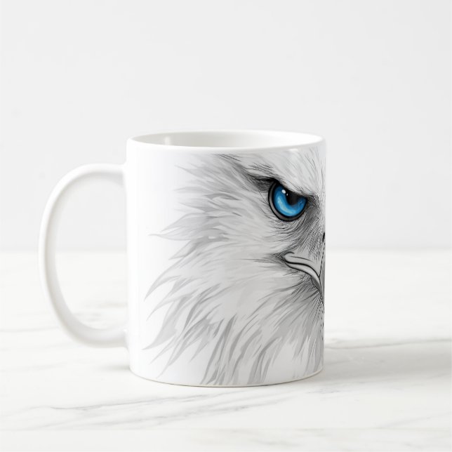 The mug is beautiful with the image of a bird's  (Gauche)