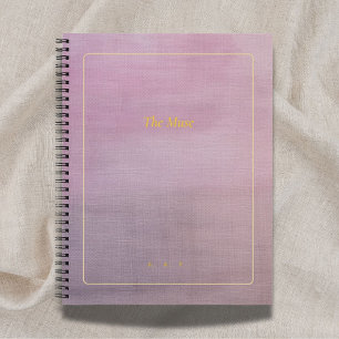 The Muse   Mauve Leinen Personalisiertes Poesie Jo Notizbuch