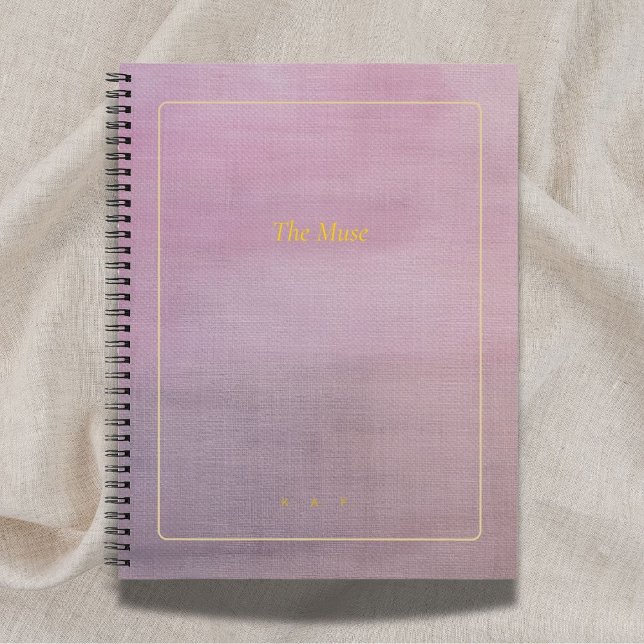 The Muse | Mauve Leinen Personalisiertes Poesie Jo Notizbuch (Von Creator hochgeladen)