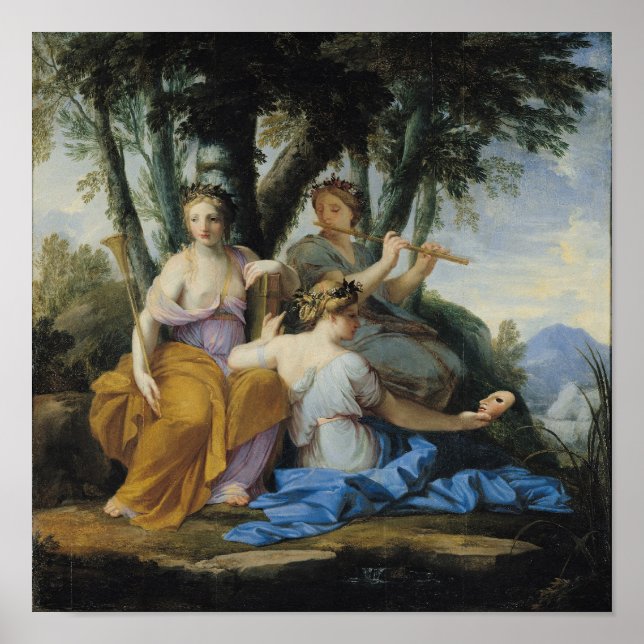 The Muses, Clio, Europe and Thalia, c.1652-55 Poster (Vorne)