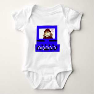 The MUSEUM Artist Series Images Computer StrawGirl Baby Strampler