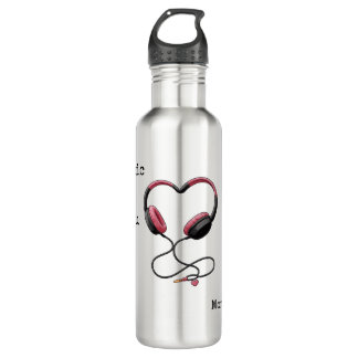 The Music Sounds Better With You Cute Love Couple Edelstahlflasche
