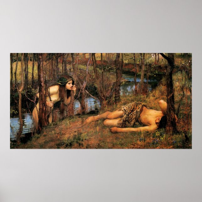The Naiad by John William Waterhouse Poster (Vorne)