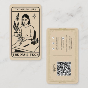 The Nail Tech Mystical Tarot Social Media QR Visitenkarte