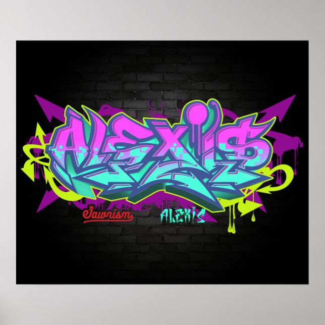 The name Alexis in graffiti Poster (Vorne)