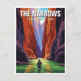 The Narrows in Zion National Park Utah Postkarte