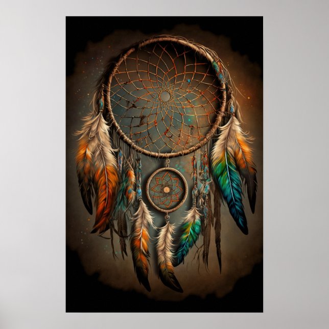 The Native American Dreamcatcher Art Print Poster (Vorne)