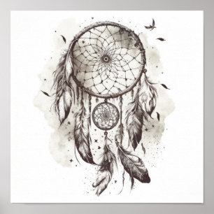 The Native American Dreamcatcher Art Print Poster