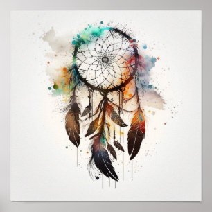 The Native American Dreamcatcher Art Print Poster