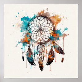 The Native American Dreamcatcher Art Print Poster