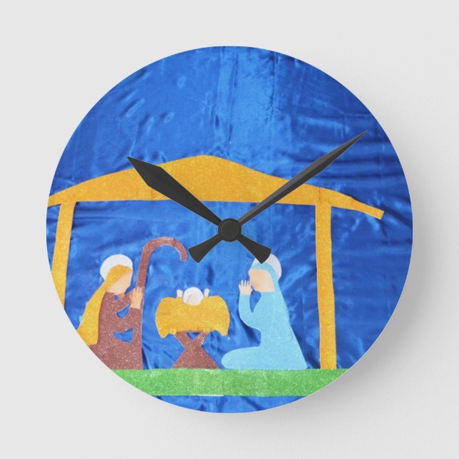 The Nativity Runde Wanduhr (Vorderseite)