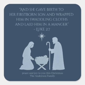 The Nativity Sticker – Birth of Jesus Manger Scene