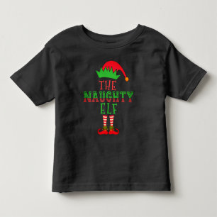 The Naughty Elf Family Matching Weihnachten Pajama Kleinkind T-shirt
