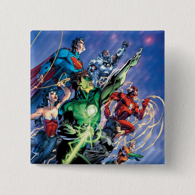 The New 52 Cover #1 3rd Print Button (Vorderseite)