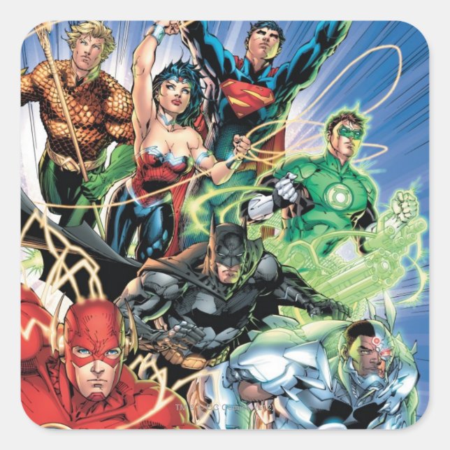 The New 52 - Justice League #1 Quadratischer Aufkleber (Vorderseite)