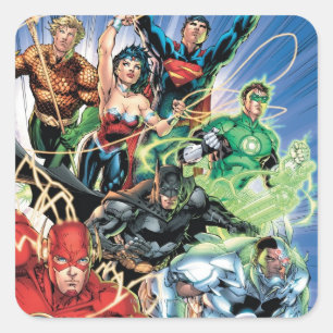 The New 52 - Justice League #1 Quadratischer Aufkleber