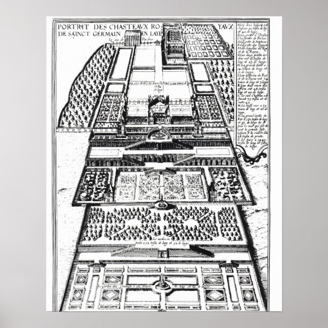 The New Chateau of Saint-Germain-en-Laye, 1614 (en Poster (Vorne)