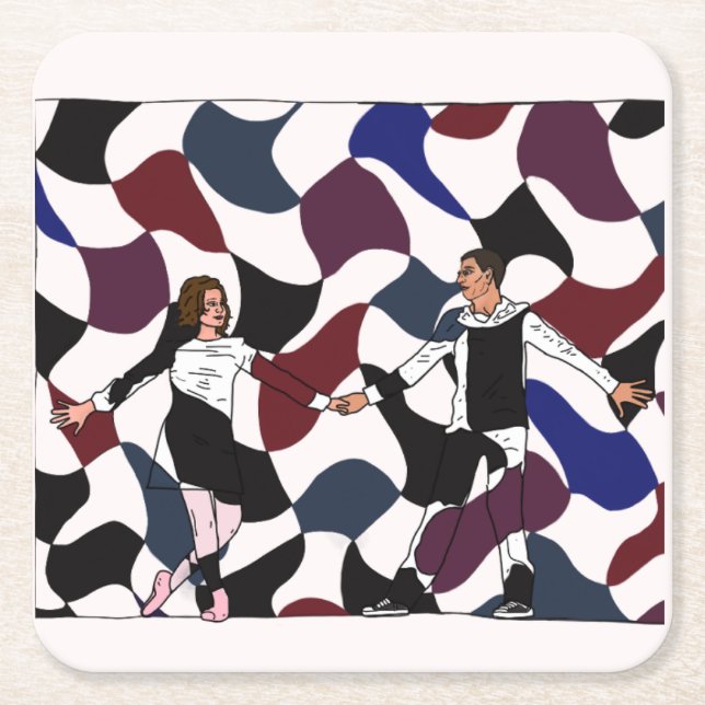 The Next Step James und Riley 'Whirlwind' Tanz Rechteckiger Pappuntersetzer (Vorderseite)