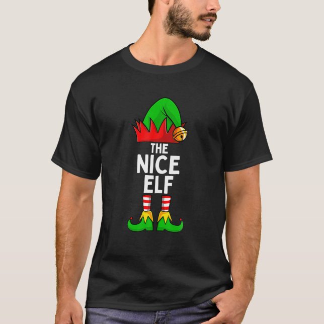 The Nice Elf Funny Christmas Matching Family T-Shirt (Vorderseite)