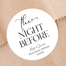 The Night Before Minimal Wedding Rehearsal Dinner