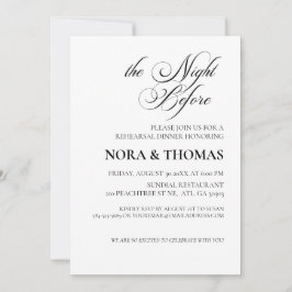 The Night Before Rehearsal Dinner Invitation Einladung