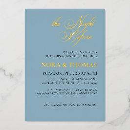 The Night Before Rehearsal Dinner Invitation Teal Folieneinladung
