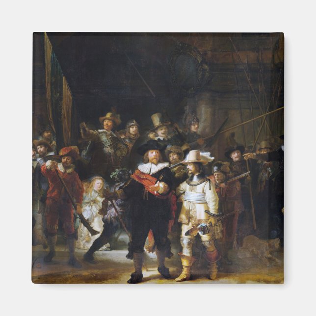 The Night Watch, Rembrandt, 1642 Magnet (Vorne)