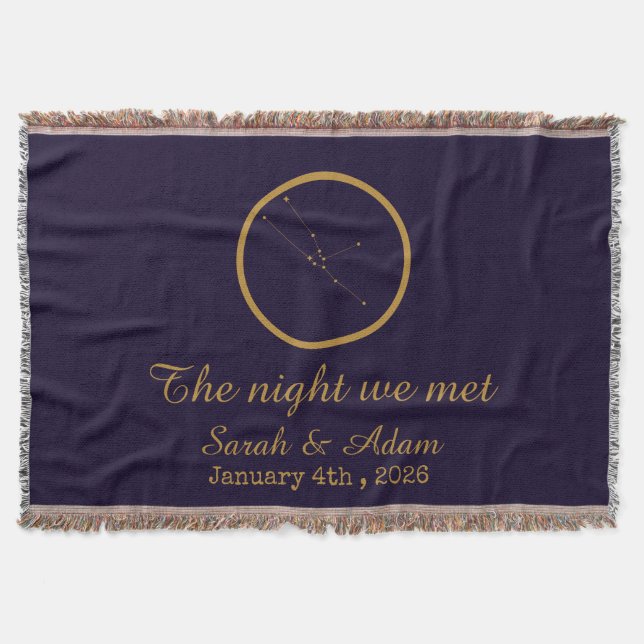 The Night We Met Star Map –Celestial love design Decke (Vorderseite)