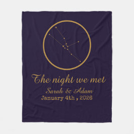 The Night We Met Star Map –Celestial love design Fleecedecke