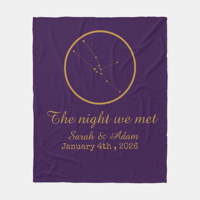 The Night We Met Star Map –Celestial love design Fleecedecke (Vorderseite)