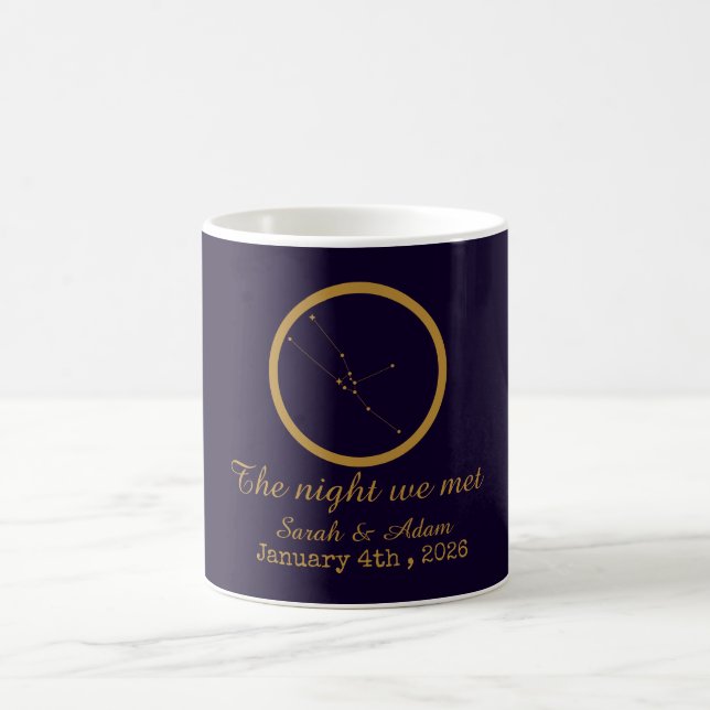 The Night We Met Star Map –Celestial love design Kaffeetasse (Mittel)