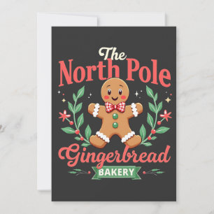 The North Pole Gingerbrot Bakery Weihnachten Einladung