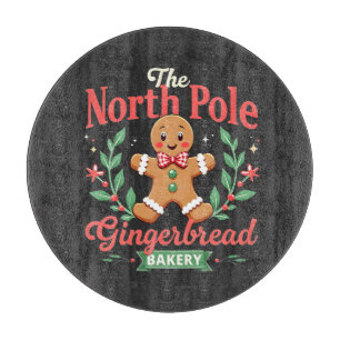 The North Pole Gingerbrot Bakery Weihnachten Schneidebrett