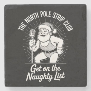 The North Pole Strip Club Weihnachtsfeier Steinuntersetzer