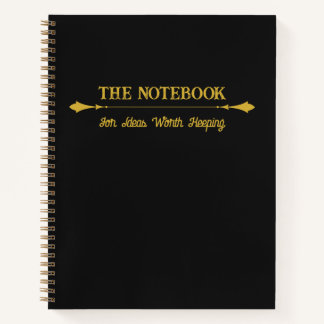 The Notebook | Journal minimaliste noir or