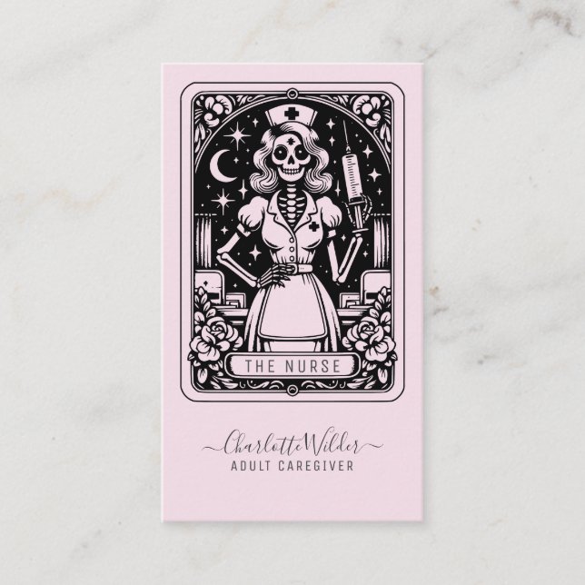 The Nurse Tarot Business Card Visitenkarte (Vorderseite)