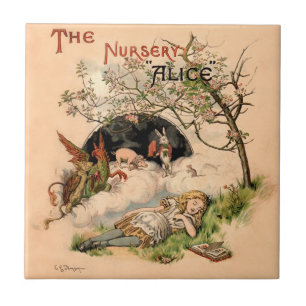 The Nursery Alice 1890 Vintage Wunderland Cover Fliese