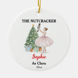 The Nutcracker Ballerina Custom Name & Role Keramik Ornament