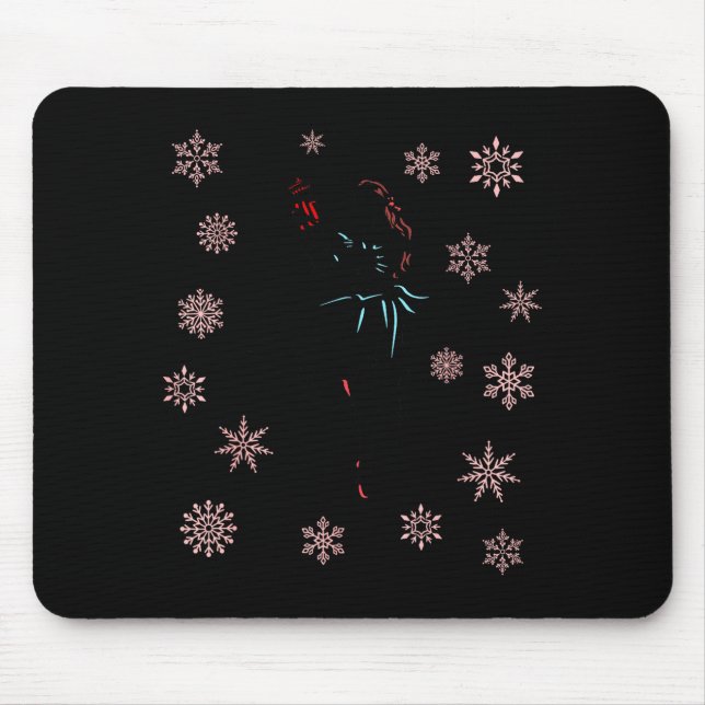 The Nutcracker Ballet And Clara Ballerina Christma Mousepad (Vorne)