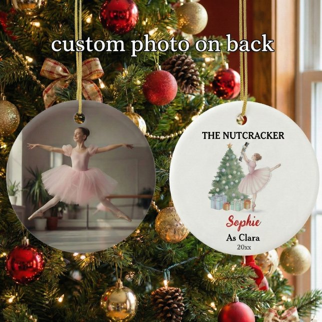 The Nutcracker Custom Name & Photo Ballet Keepsake Keramik Ornament (Von Creator hochgeladen)