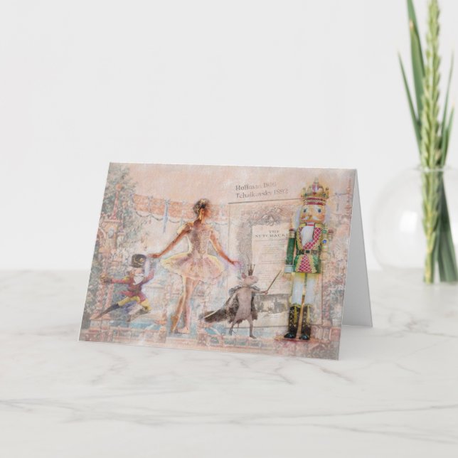 "The Nutcracker" Weihnachtskarte Karte (Vorderseite)