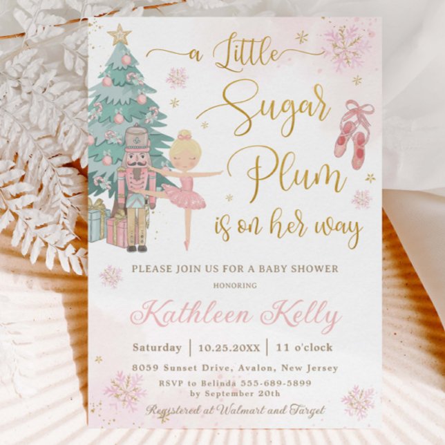 The Nutcracker Winter Wonderland Girl Baby Shower Einladung (Von Creator hochgeladen)