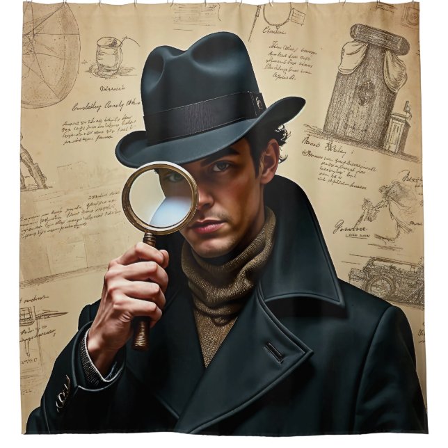 The Observant Detective Duschvorhang (Vorderseite)