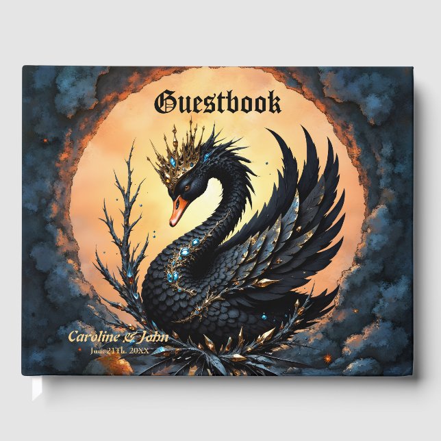 The Obsidian Swan of Moonlit Grace.  Gästebuch (Vorderseite)