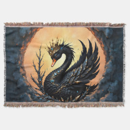 The Obsidian Swan of Moonlit Grace. In the twiligh Decke