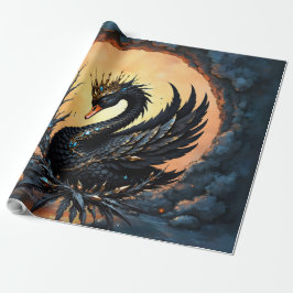 The Obsidian Swan of Moonlit Grace. In the twiligh Geschenkpapier