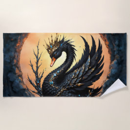 The Obsidian Swan of Moonlit Grace. In the twiligh Strandtuch