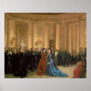 The Odeon Theatre, Paris, 1869 (Öl auf Leinwand) Poster