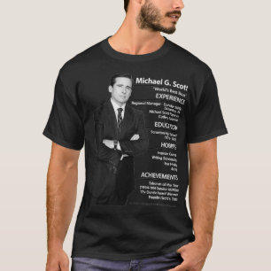 The Office Michael Scott Resume  T-Shirt